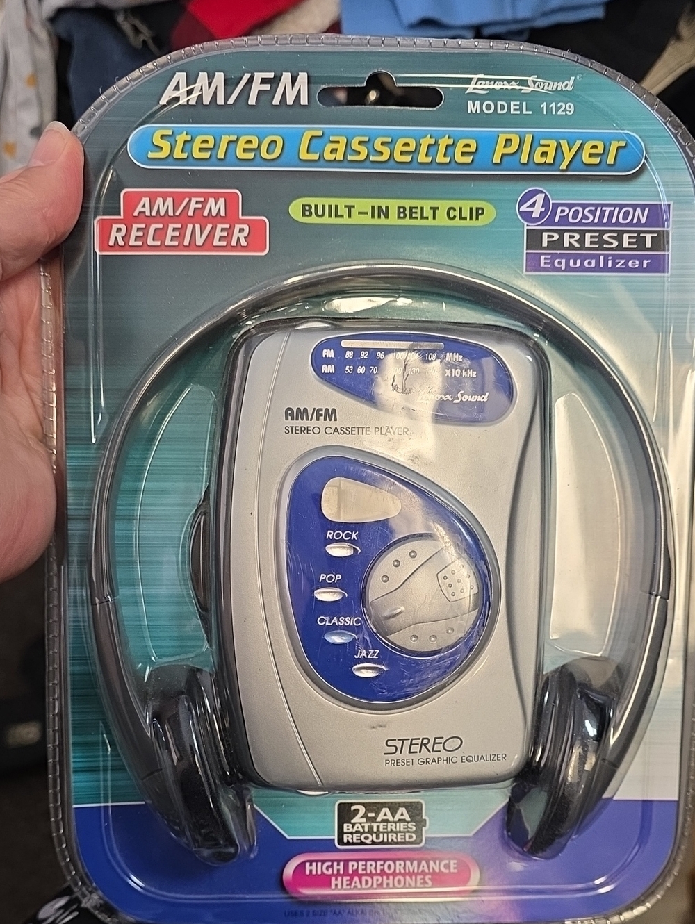 NWT In Sealed Package Lenoxx Sound Model 1129 AM/FM Cassette Player